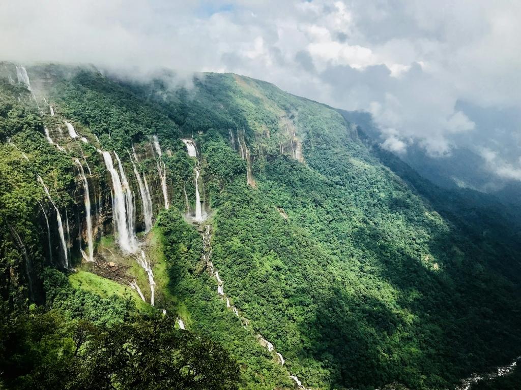 Cherrapunji Waterfalls Valley Meghalaya
